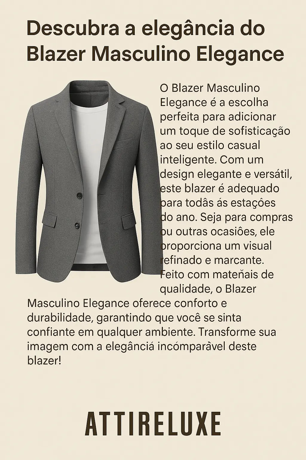 Blazer Masculino Elegance: Sofisticação, Conforto e Versatilidade em Uma Só Peça