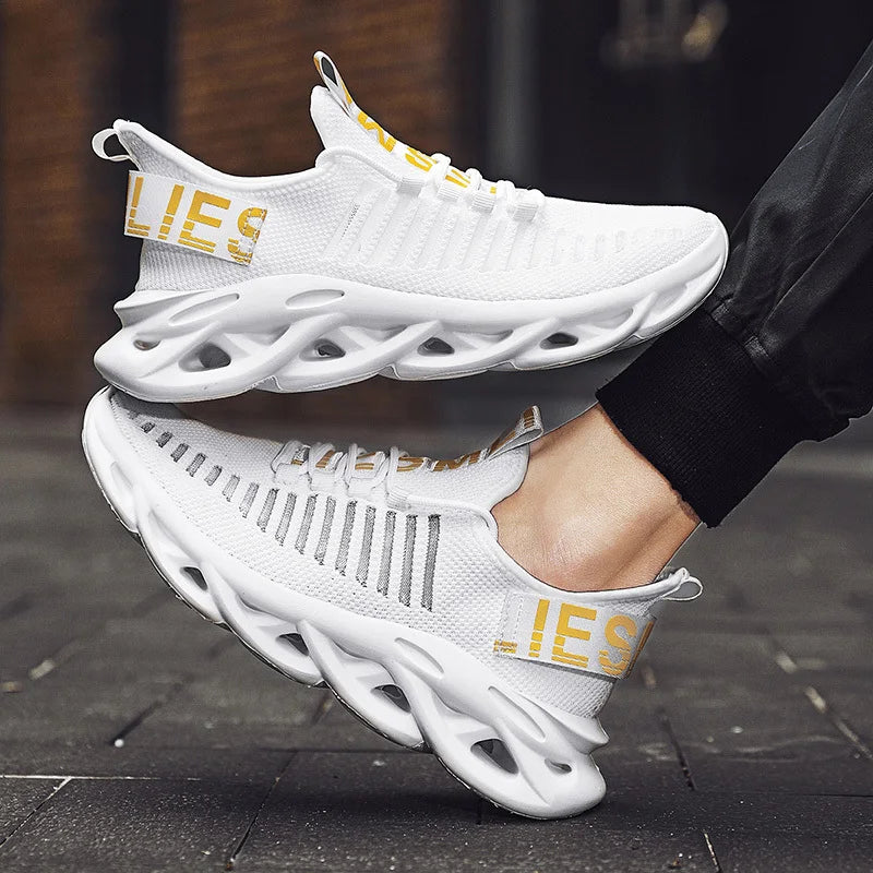 Tênis para Academia Masculino Flexível Branco Athletic