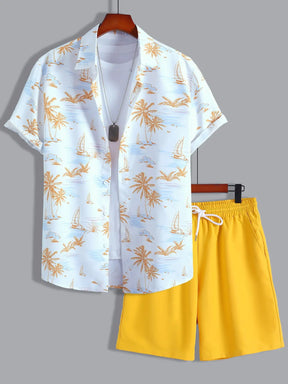 Conjunto Masculino Camiseta e Bermuda Tropical